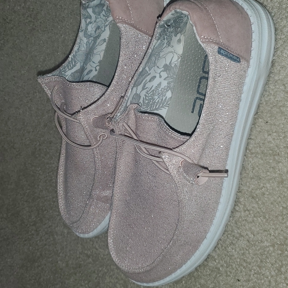 Pink hey dude shoes